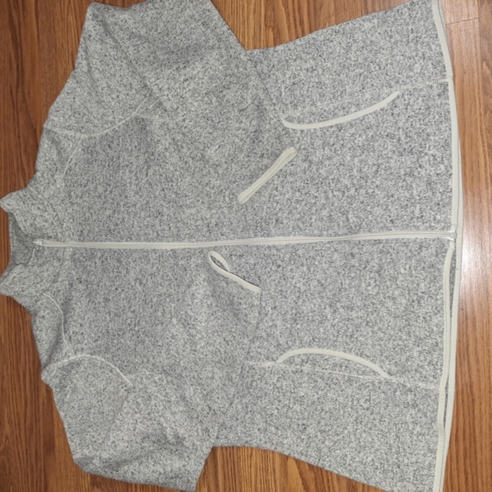 Eddie Bauer Heather Gray Fleece Jacket